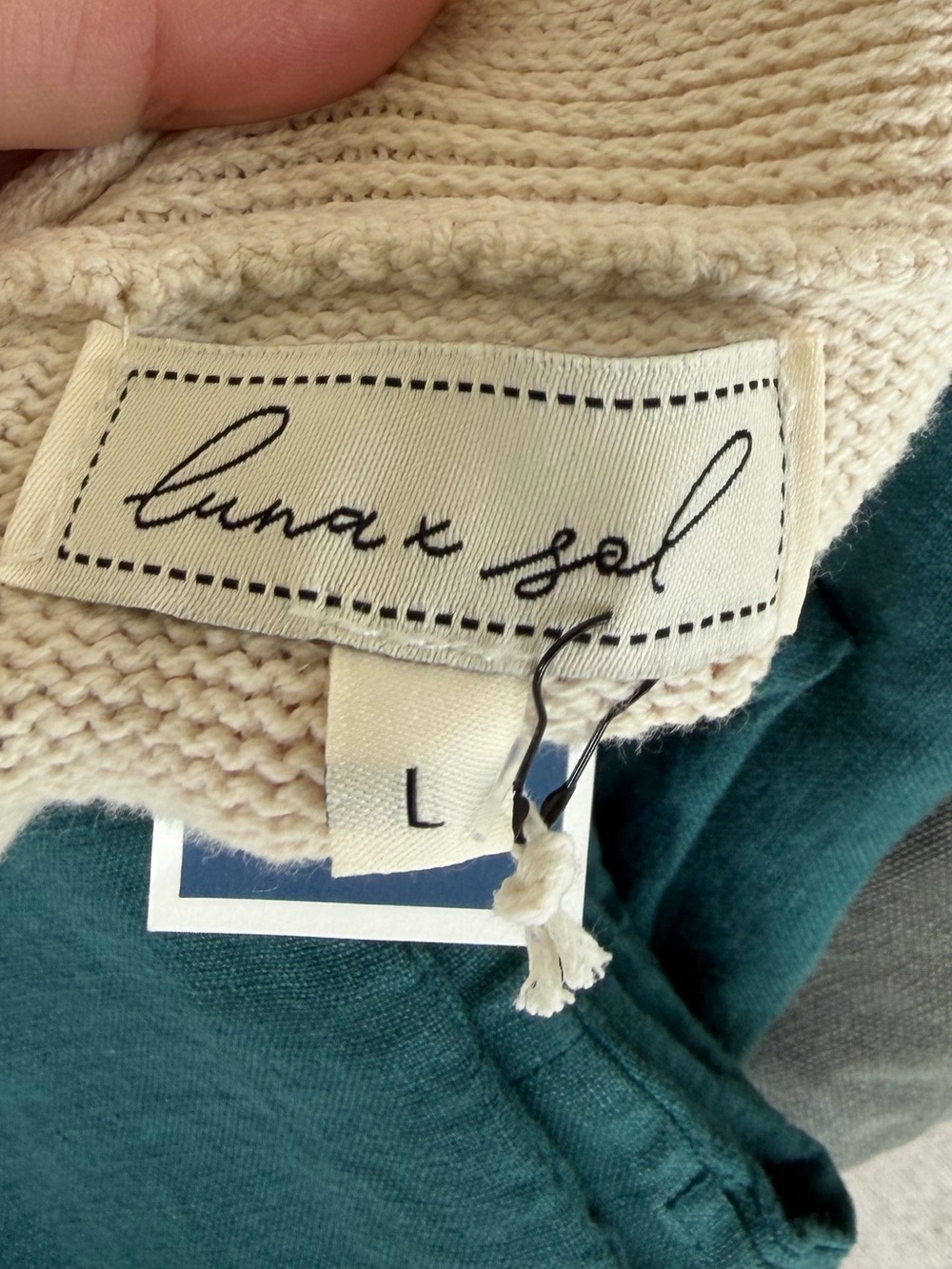 Luna x Sol Viral TJ Maxx lobster cardigan sweater beach boho coastal knit top - Picture 5 of 6